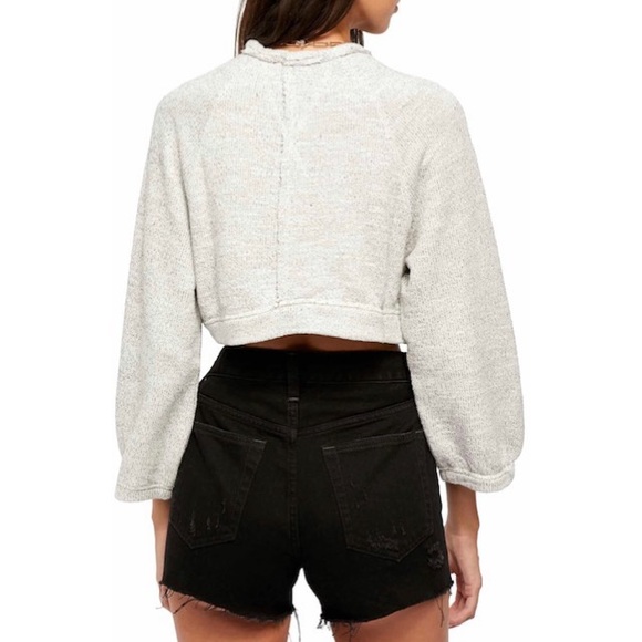 ✨ NEW Free People Jade ivory cropped sweater - Picture 3 of 6